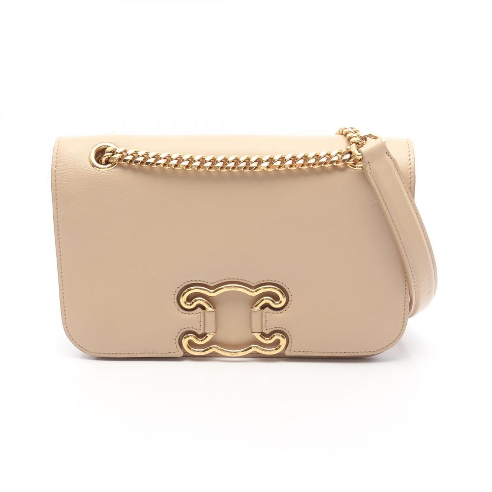 Celine Bag Triomphe leather beige Shoulder - Picture 2 of 7
